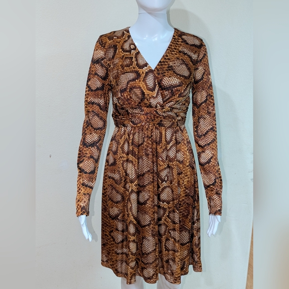 Altuzarra Brown Snake Print Dress - Picture 1 of 3